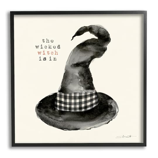Stupell Industries The Wicked Witch Is In Halloween Framed Giclee Art
